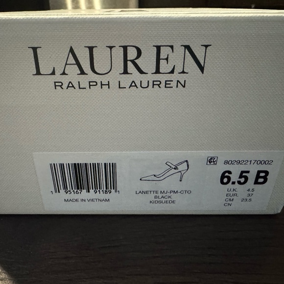 Excellent condition of Ralph Lauren black suede heels-size 6.5 - Picture 4 of 5